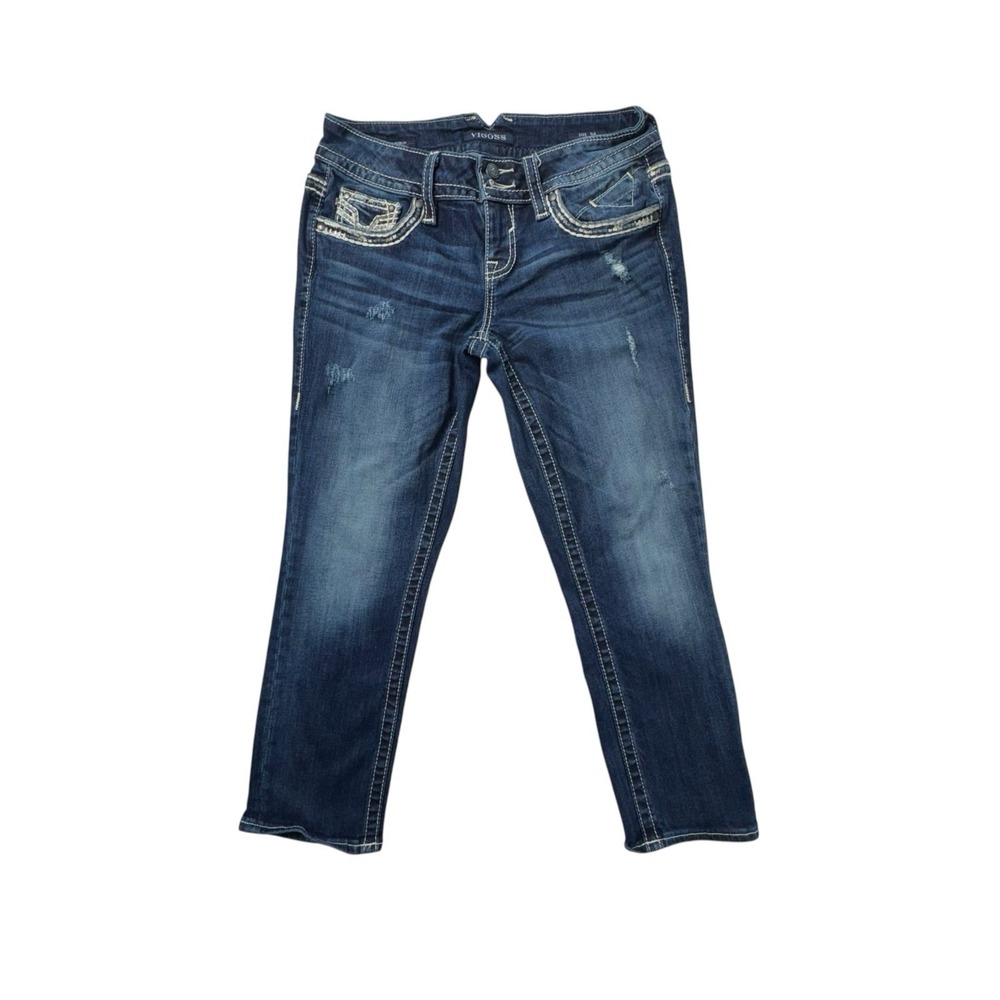 Vigoss The Dublin Capri Women's Size 5/6 Length 23 Distressed Jeans